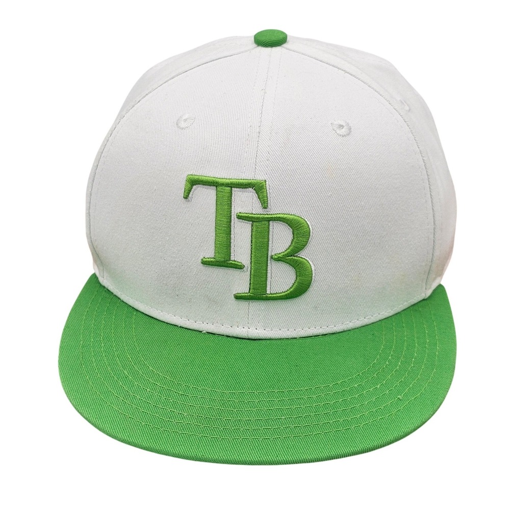 Tampa Bay Rays Snapback Hat Melonwear Green White MLB Baseball Golf Cap TB